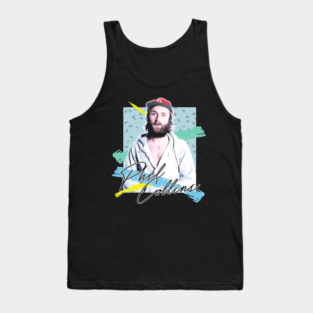 Phil Collins Retro Fanart Tank Top by FelixSad